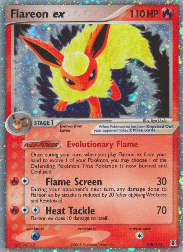 Flareon EX #108 — Pokemon Delta Species