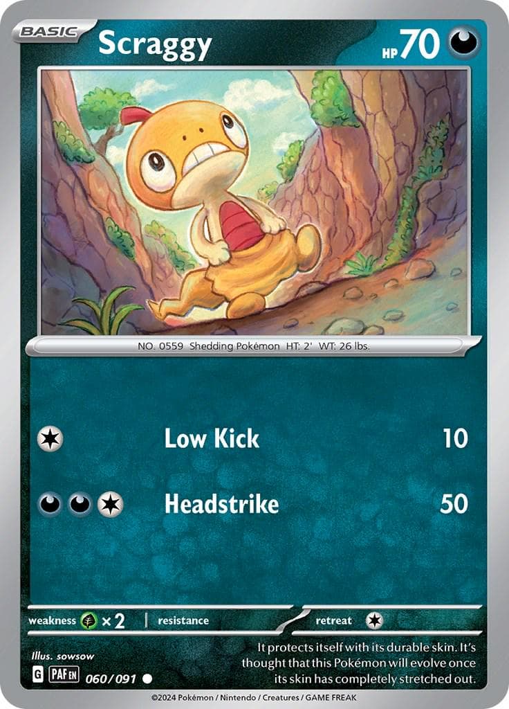 Scraggy #60 — Pokemon Paldean Fates