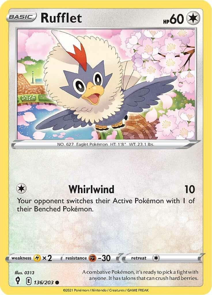 Rufflet #136 — Pokemon Evolving Skies