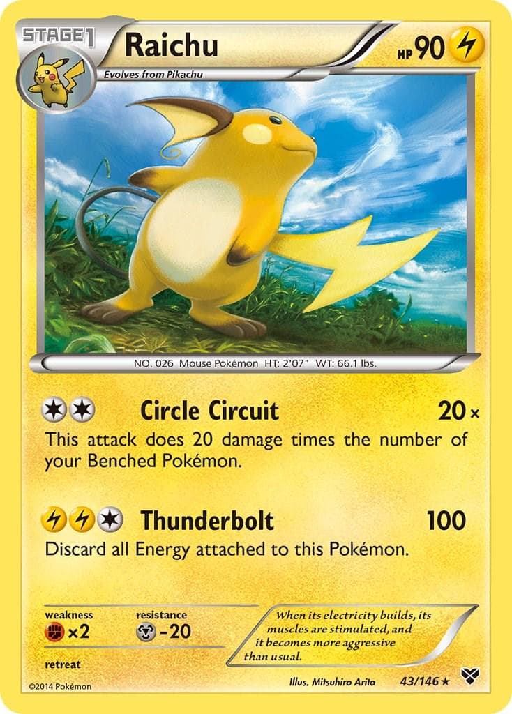 Raichu #43 — Pokemon XY