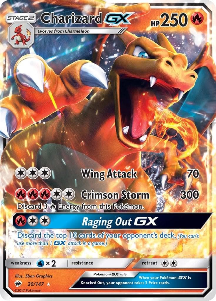 Charizard GX #20 — Pokemon Burning Shadows