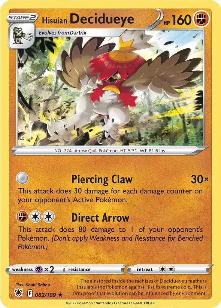 Hisuian Decidueye #82 — Pokemon Astral Radiance