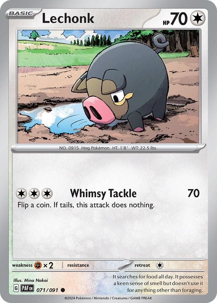 Lechonk #71 — Pokemon Paldean Fates
