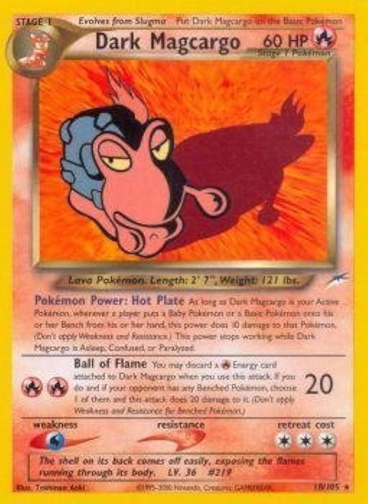 Dark Magcargo #18 — Pokemon Neo Destiny
