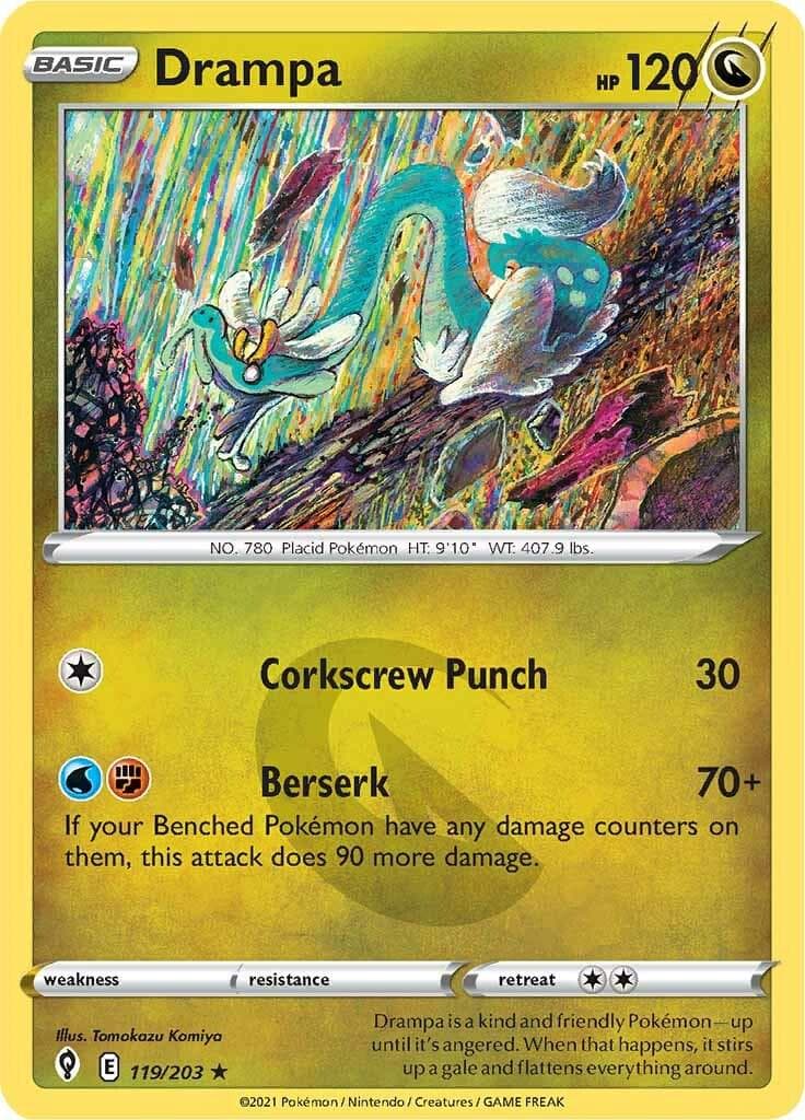 Drampa #119 — Pokemon Evolving Skies