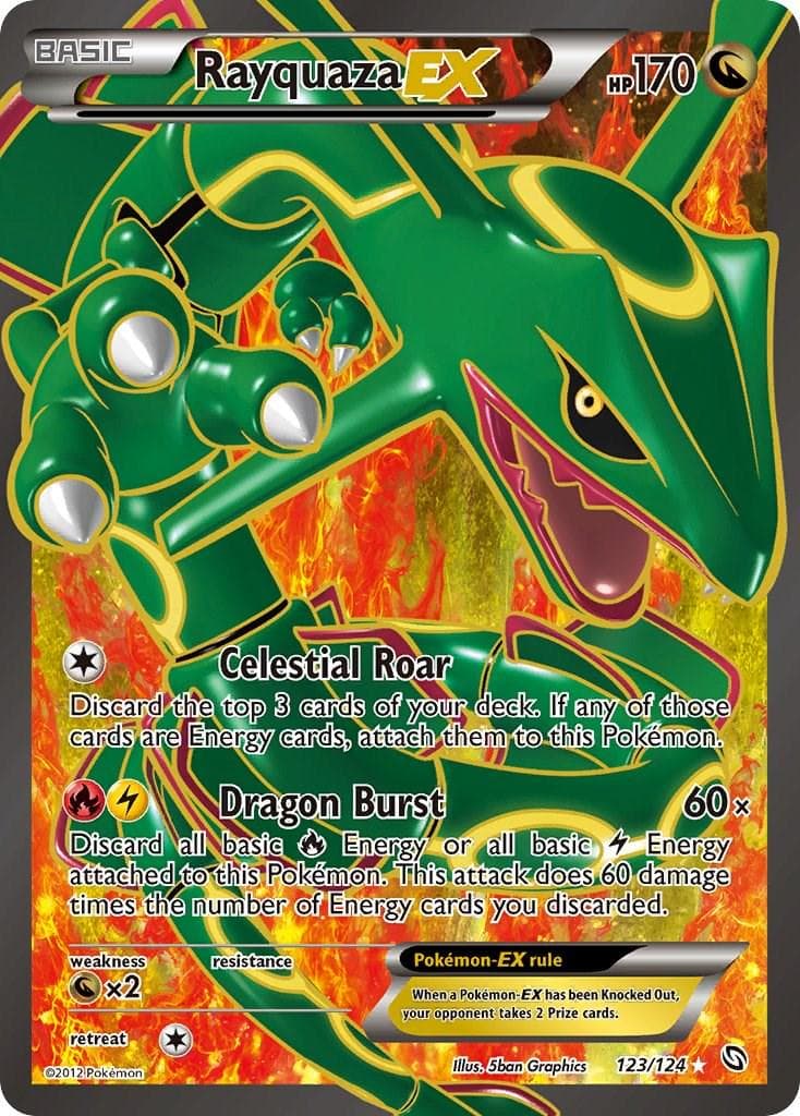 Rayquaza EX #123 — Pokemon Dragons Exalted