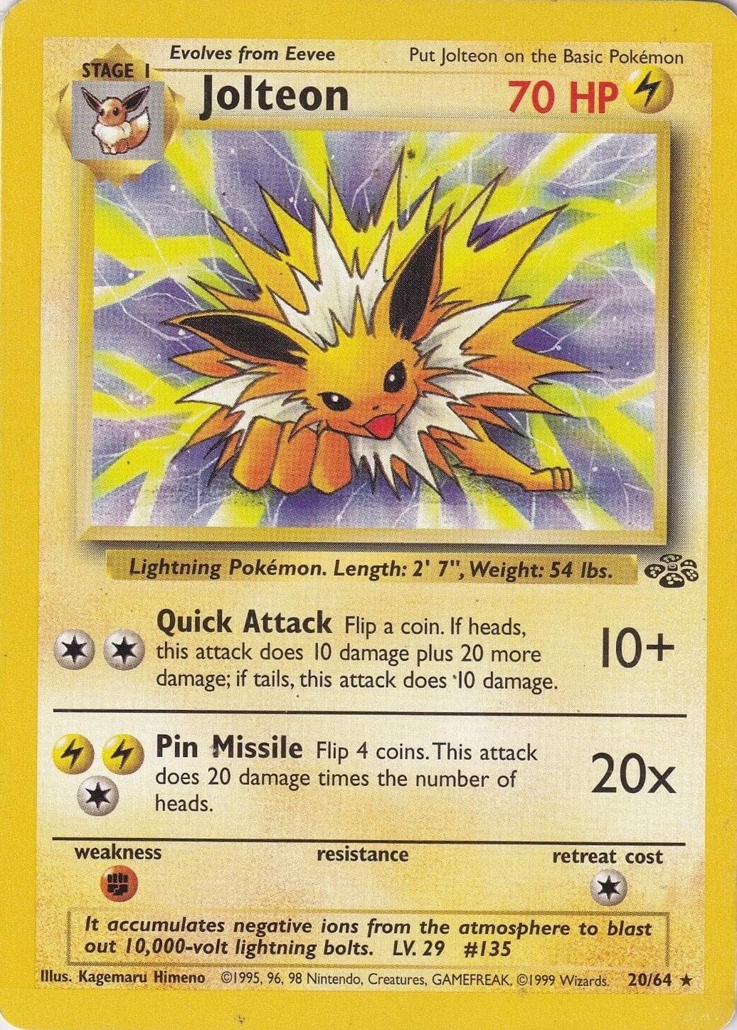 Jolteon #20 — Pokemon Jungle