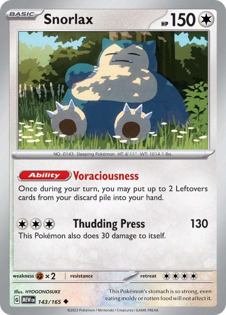 Snorlax #143 — Pokemon Scarlet & Violet 151