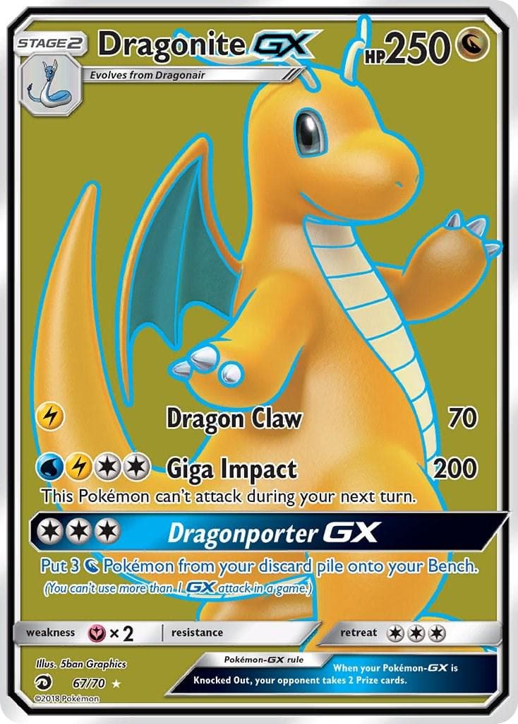 Dragonite GX #67 — Pokemon Dragon Majesty