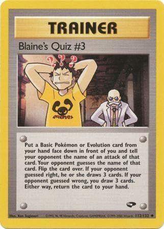 Blaine's Quiz #3 #112 — Pokemon Gym Challenge