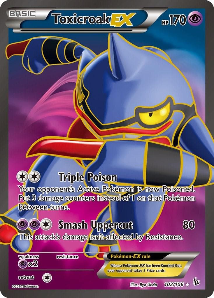Toxicroak EX #102 — Pokemon Flashfire