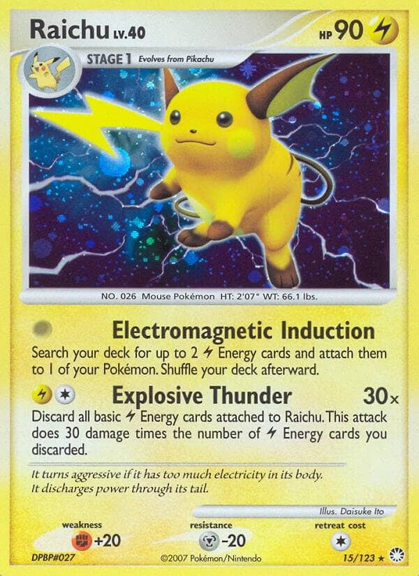 Raichu #15 — Pokemon Mysterious Treasures