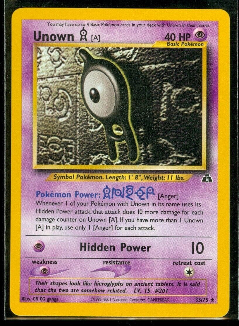 Unown A #33 — Pokemon Neo Discovery