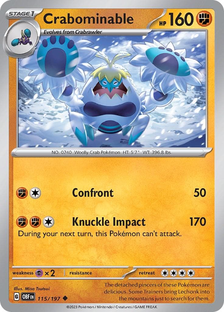 Crabominable #115 — Pokemon Obsidian Flames