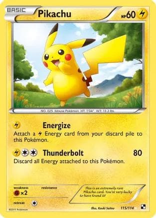 Pikachu #115 — Pokemon Black & White
