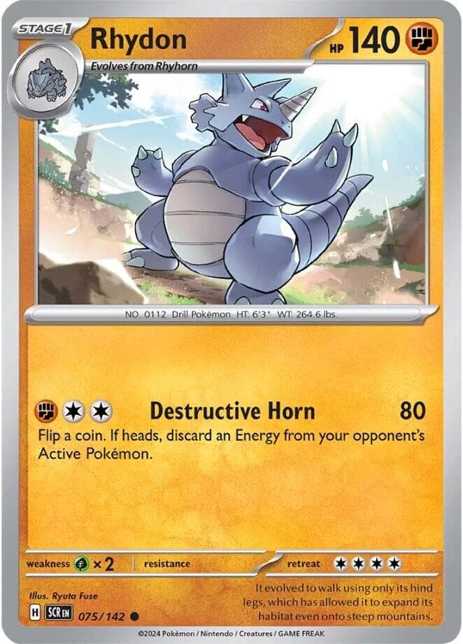 Rhydon #75 — Pokemon Stellar Crown