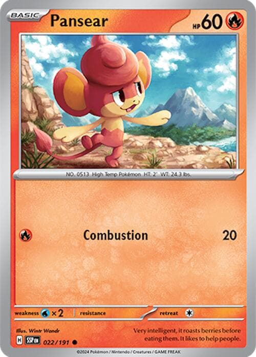 Pansear #22 — Pokemon Surging Sparks