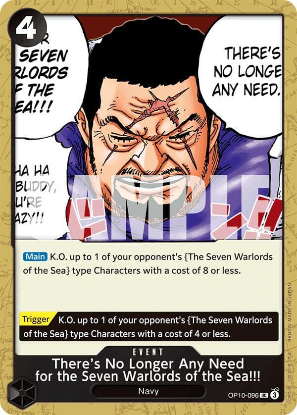 There's No Longer Any Need for the Seven Warlords of the Sea!!! OP10-096 — One Piece Royal Blood
