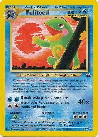 Politoed #27 — Pokemon Neo Discovery