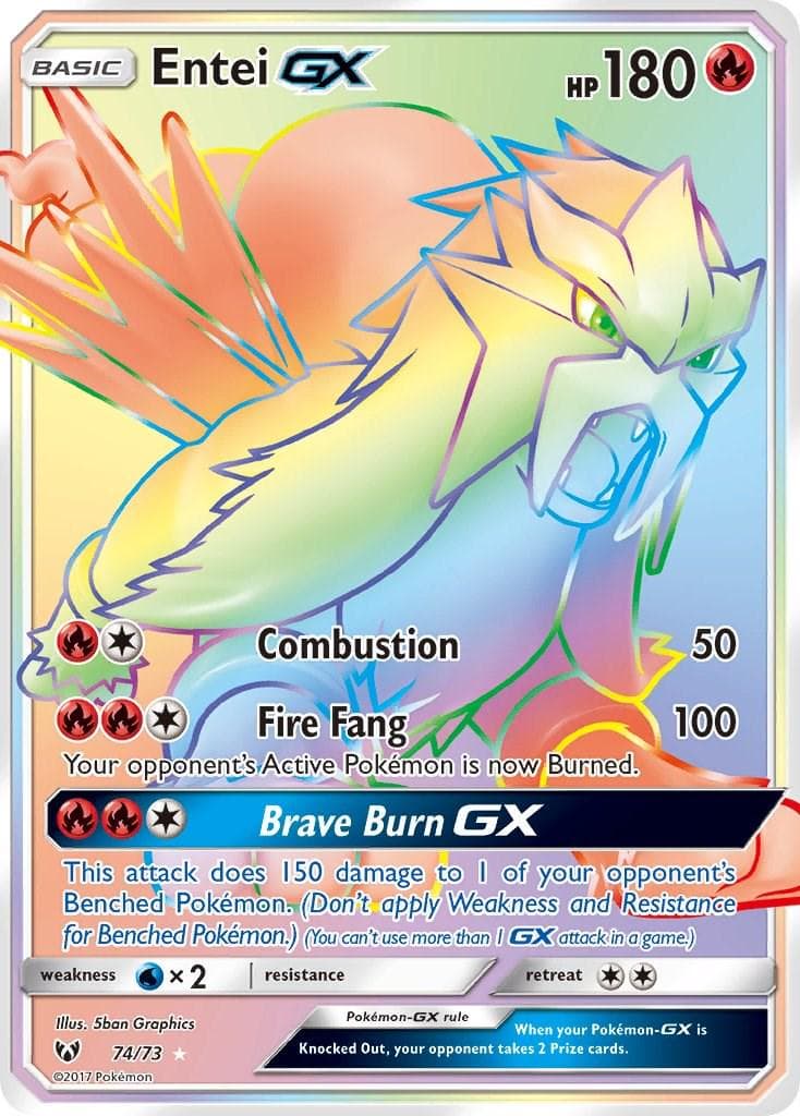 Entei GX #74 — Pokemon Shining Legends