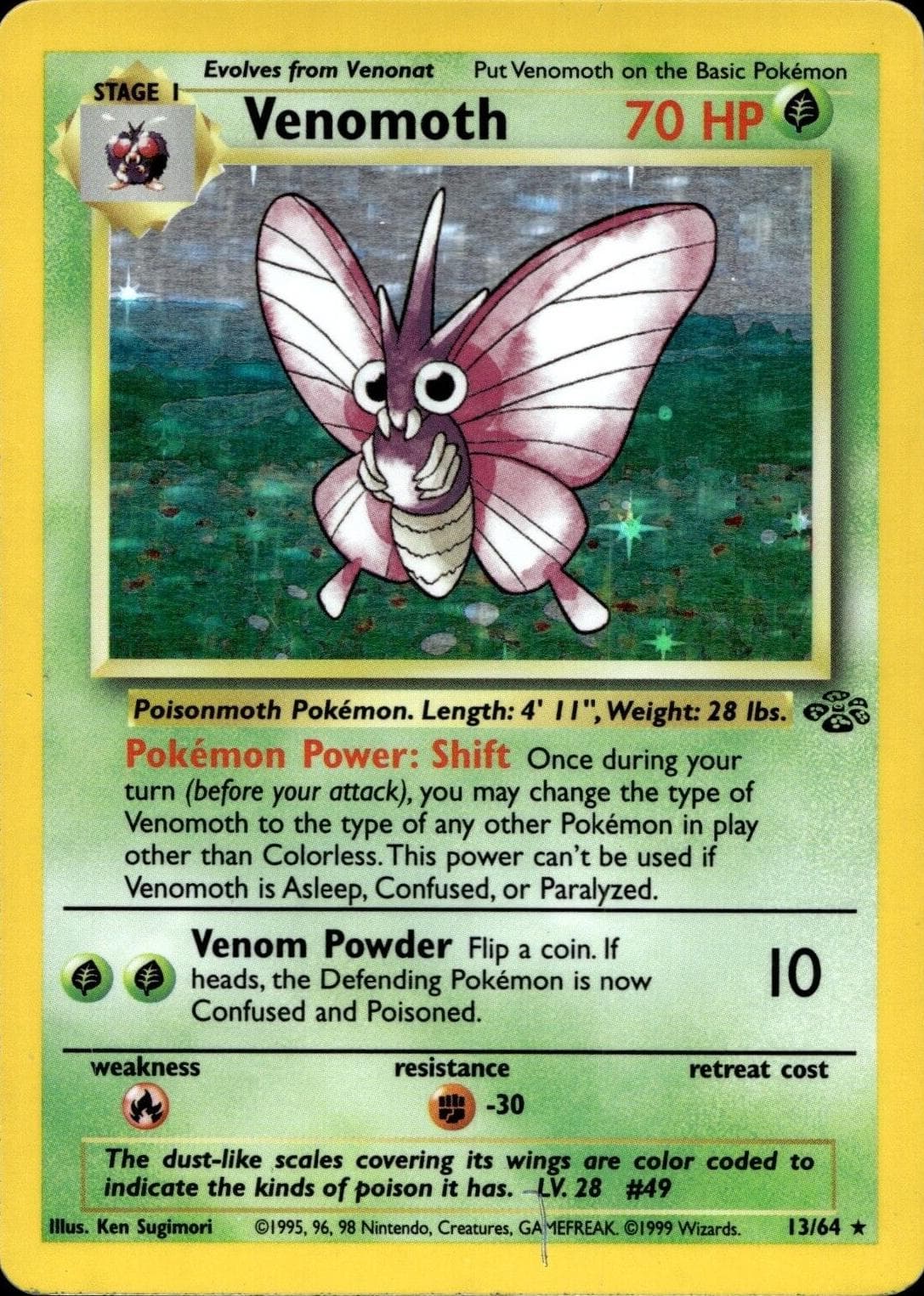 Venomoth #13 — Pokemon Jungle