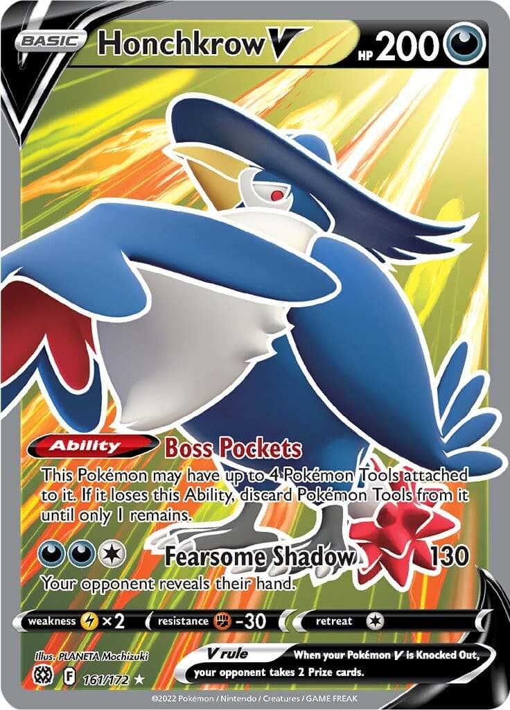 Honchkrow V #161 — Pokemon Brilliant Stars