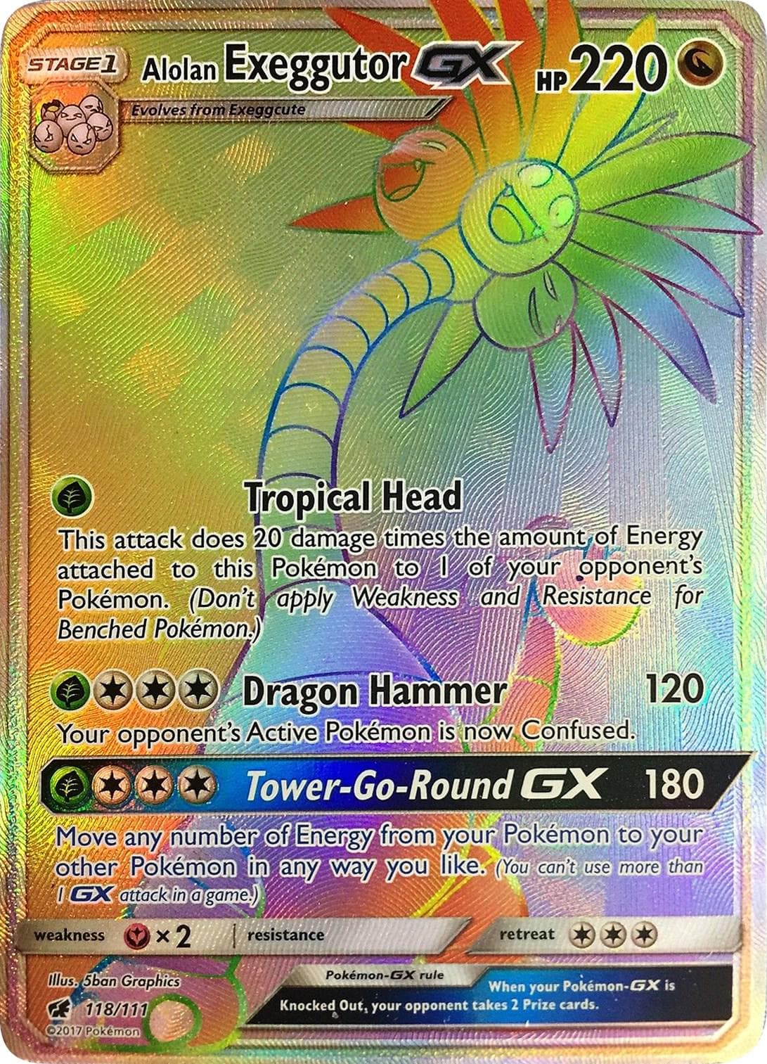 Alolan Exeggutor GX #118 — Pokemon Crimson Invasion