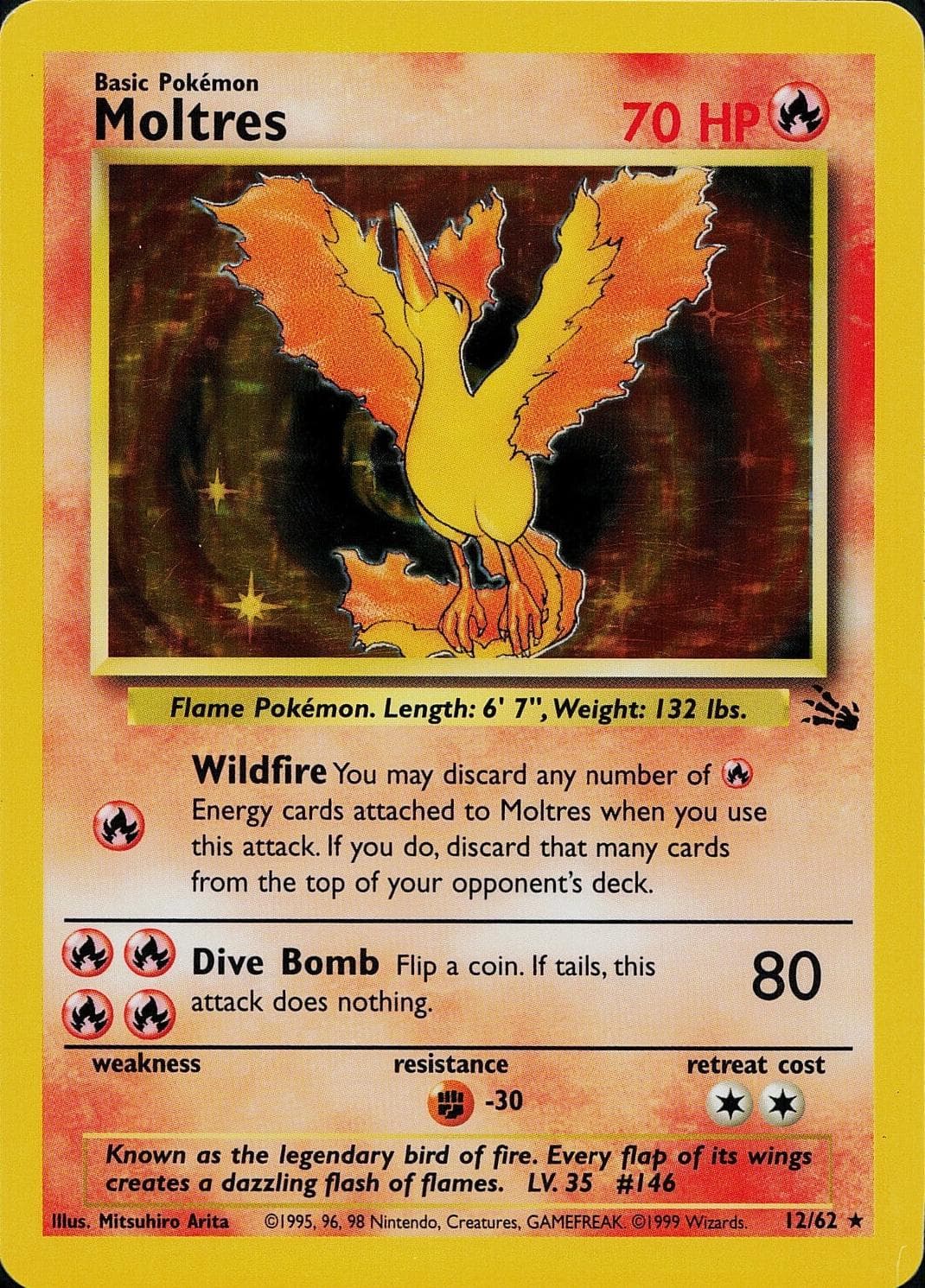 Moltres #12 — Pokemon Fossil