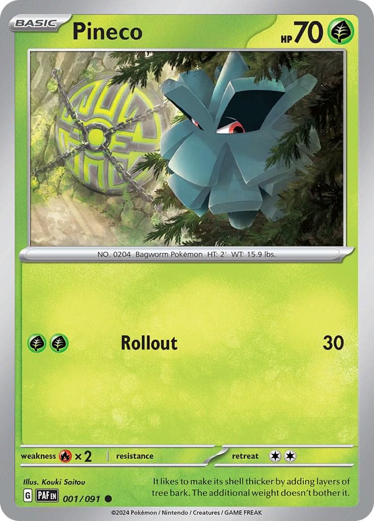 Pineco #1 — Pokemon Paldean Fates