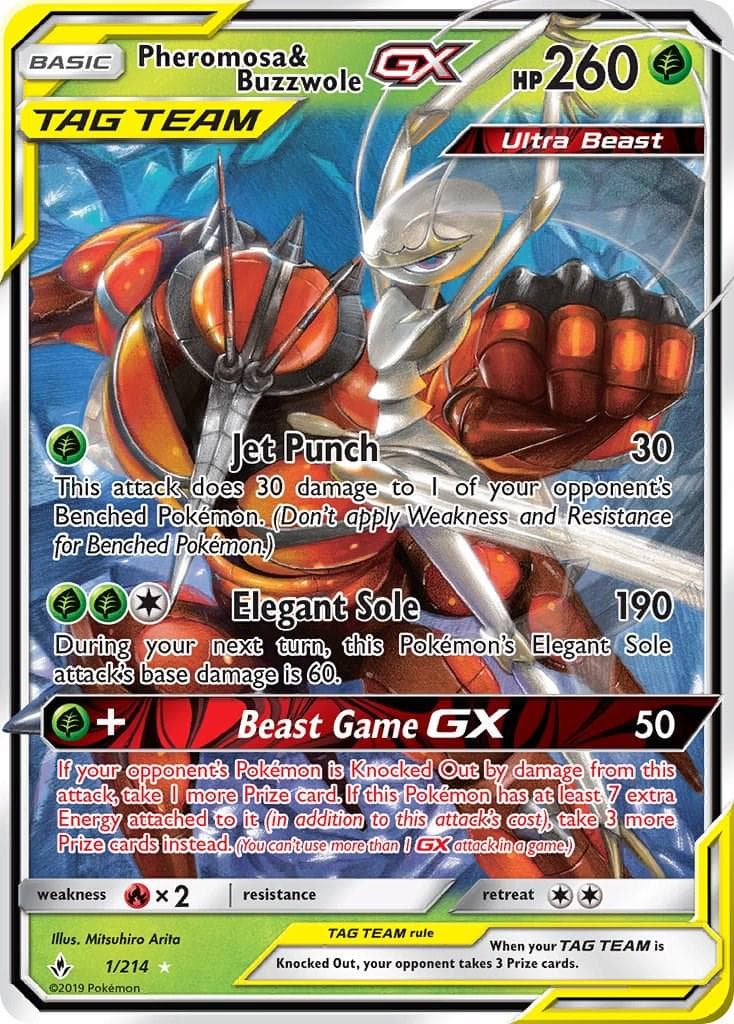 Pheromosa & Buzzwole GX #1 — Pokemon Unbroken Bonds