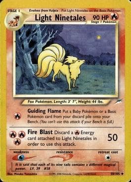 Light Ninetales #50 — Pokemon Neo Destiny