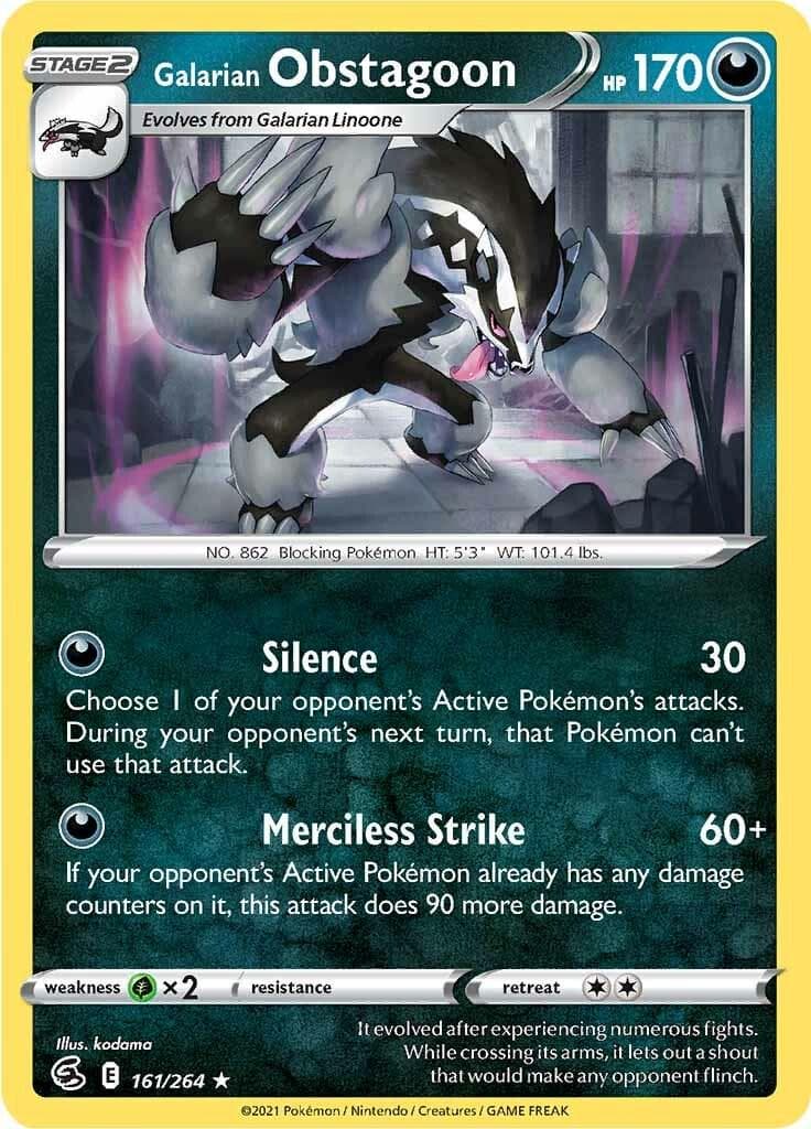 Galarian Obstagoon #161 — Pokemon Fusion Strike