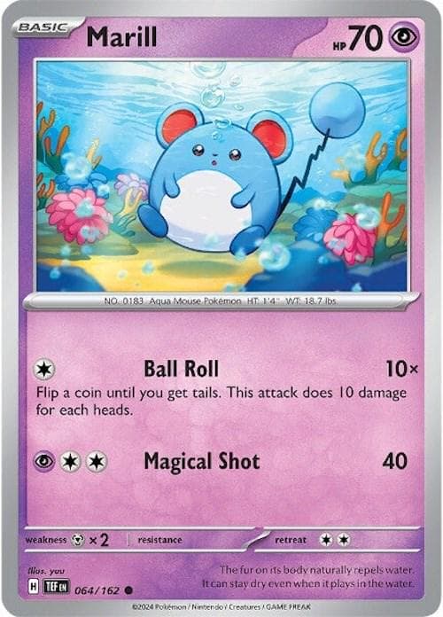 Marill #64 — Pokemon Temporal Forces