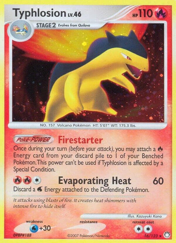 Typhlosion #16 — Pokemon Mysterious Treasures