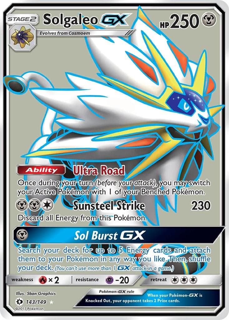 Solgaleo GX #143 — Pokemon Sun & Moon