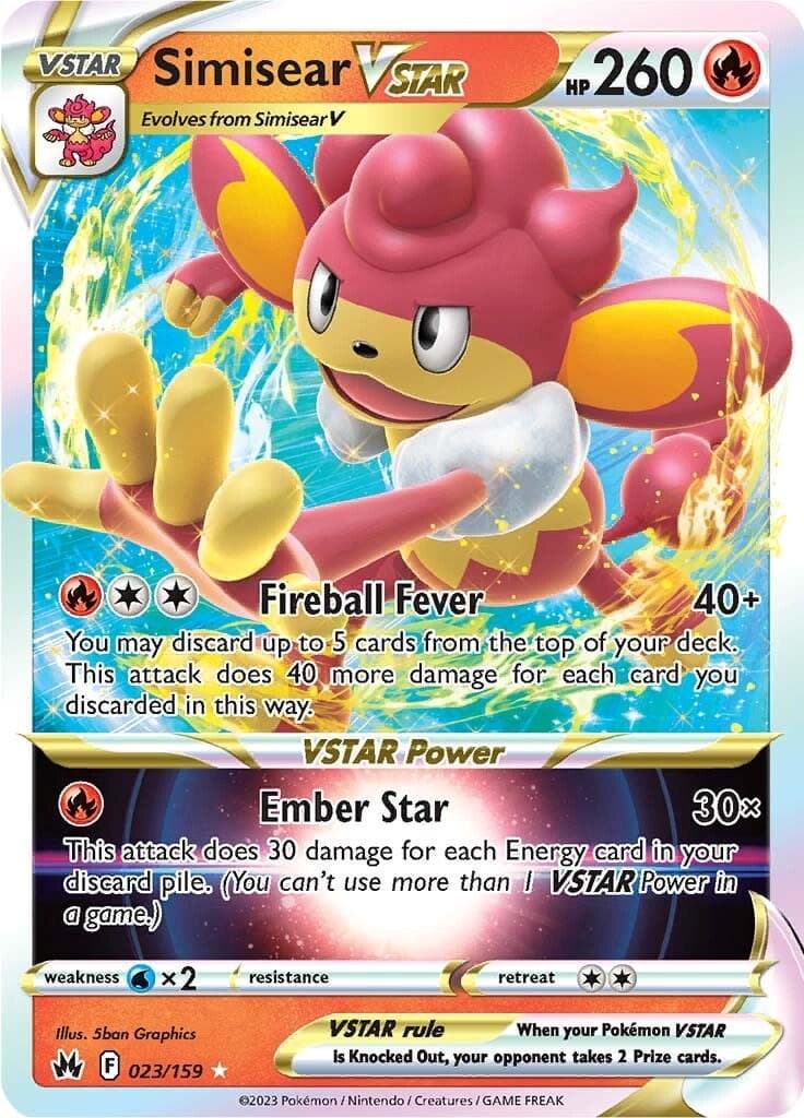 Simisear VSTAR #23 — Pokemon Crown Zenith