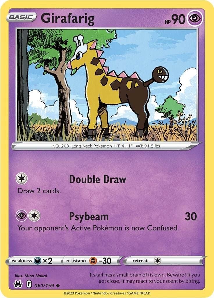 Girafarig #61 — Pokemon Crown Zenith