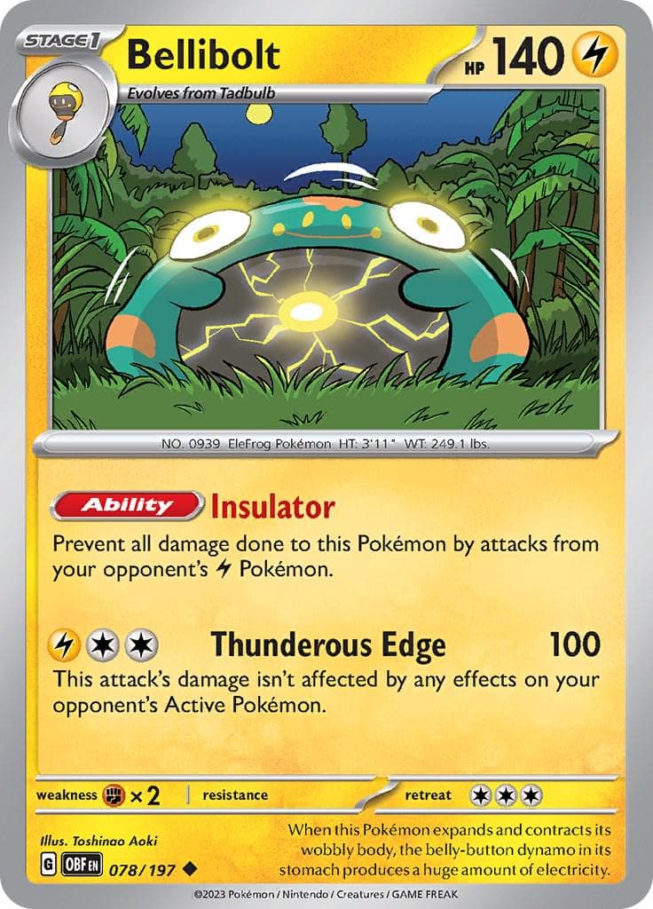 Bellibolt #78 — Pokemon Obsidian Flames