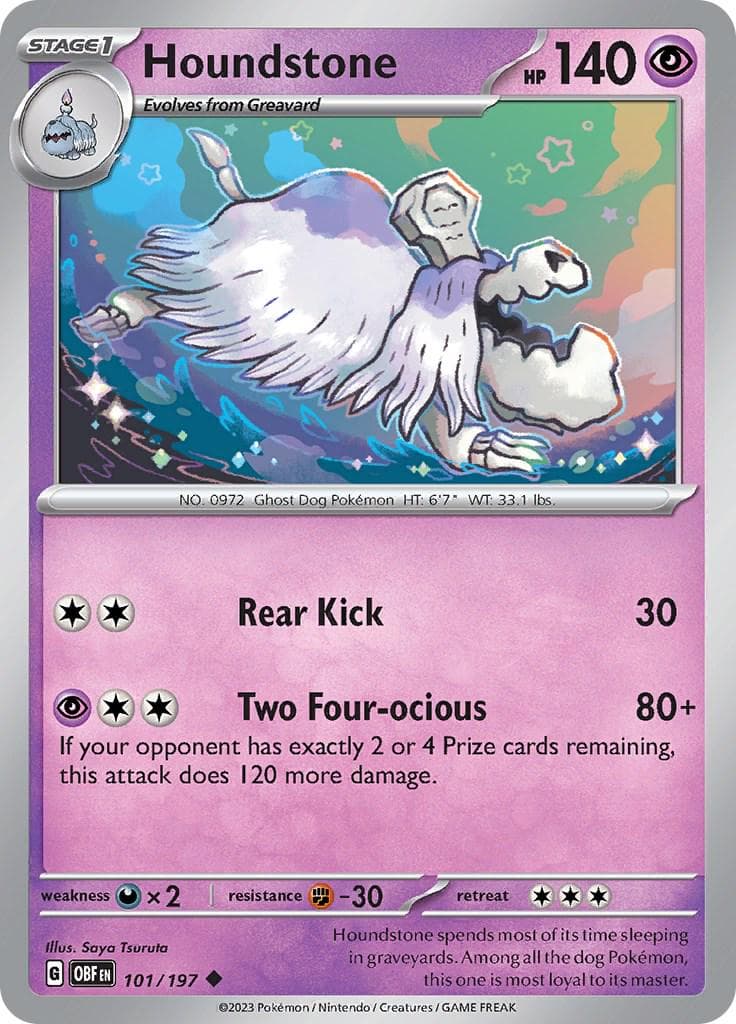 Houndstone #101 — Pokemon Obsidian Flames