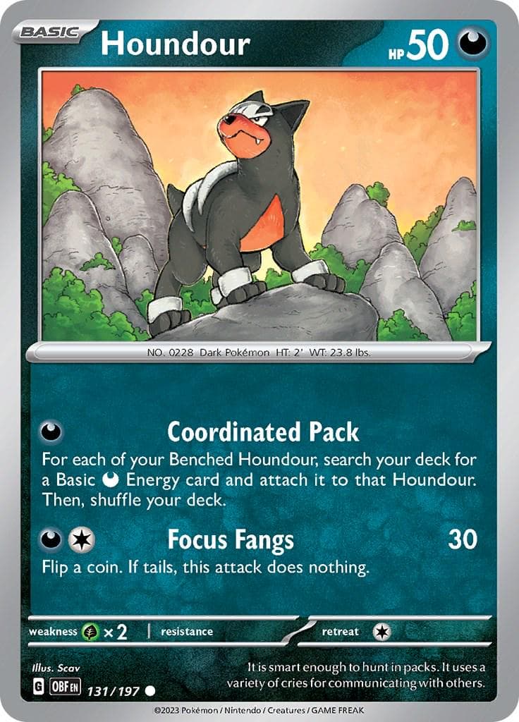 Houndour #131 — Pokemon Obsidian Flames