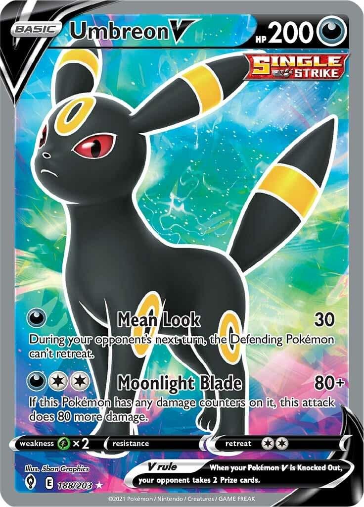 Umbreon V #188 — Pokemon Evolving Skies