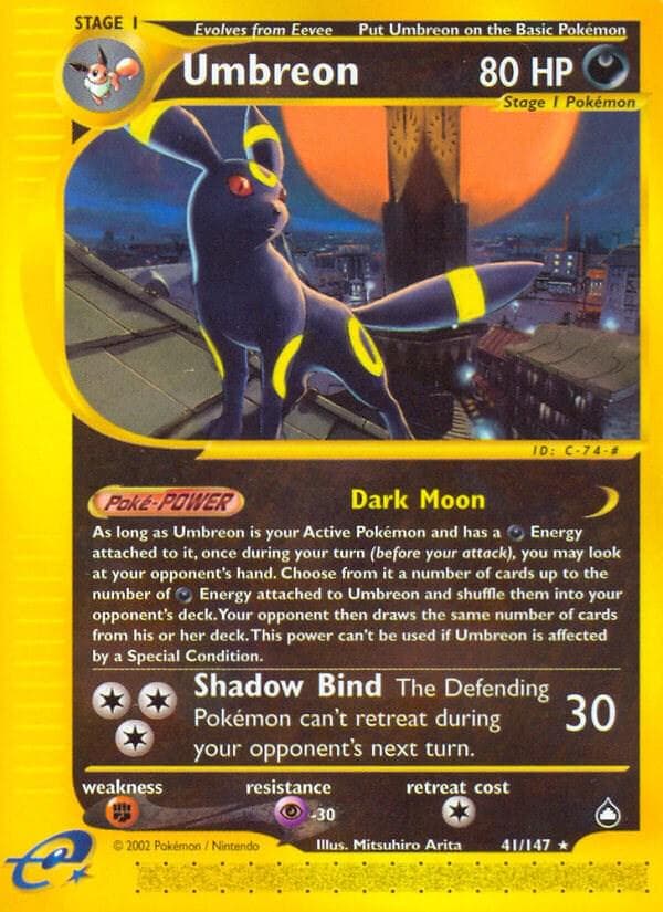Umbreon #41 — Pokemon Aquapolis