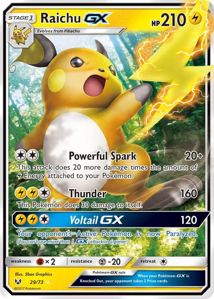 Raichu GX #29 — Pokemon Shining Legends