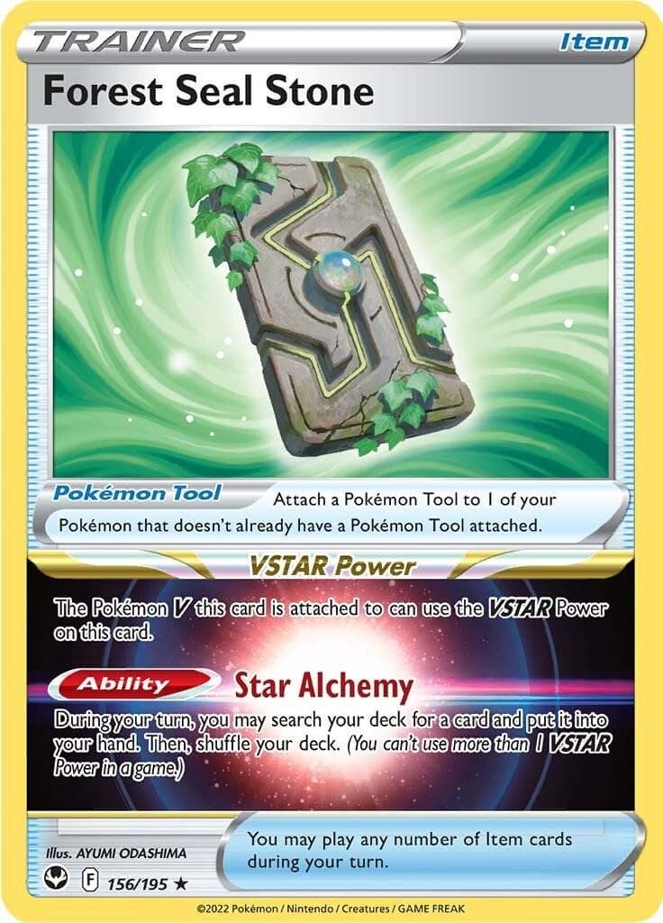 Forest Seal Stone #156 — Pokemon Silver Tempest