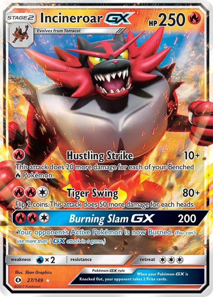 Incineroar GX #27 — Pokemon Sun & Moon