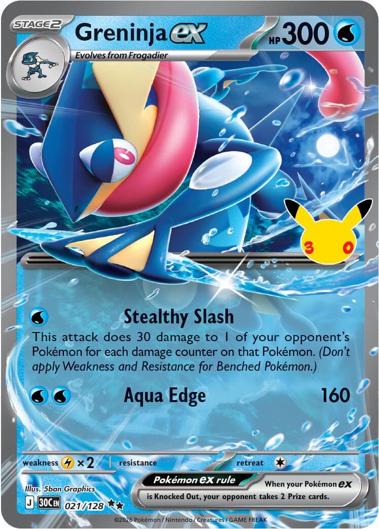 Greninja ex #21 — Pokemon 30th Celebration