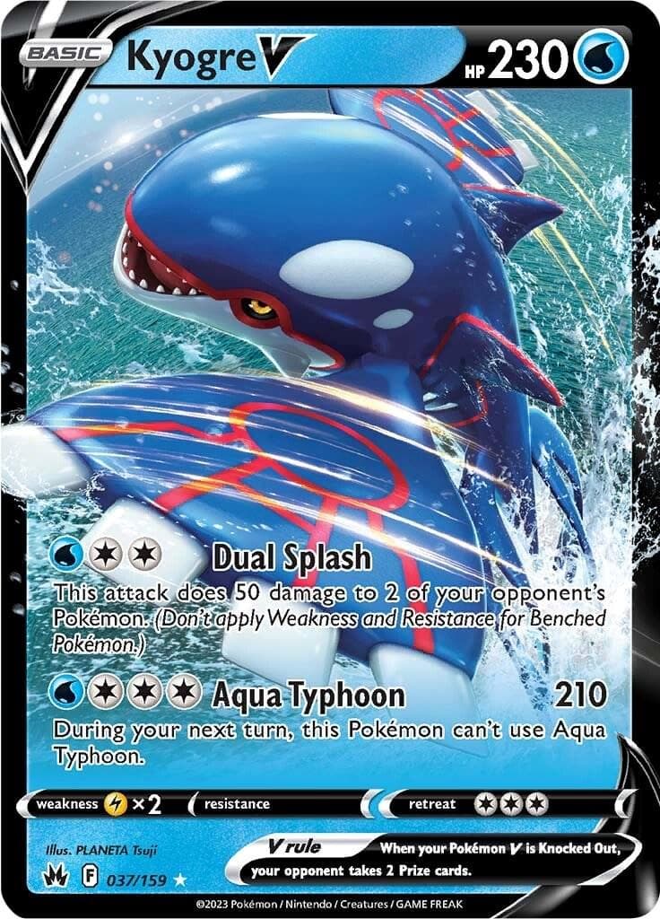 Kyogre V #37 — Pokemon Crown Zenith