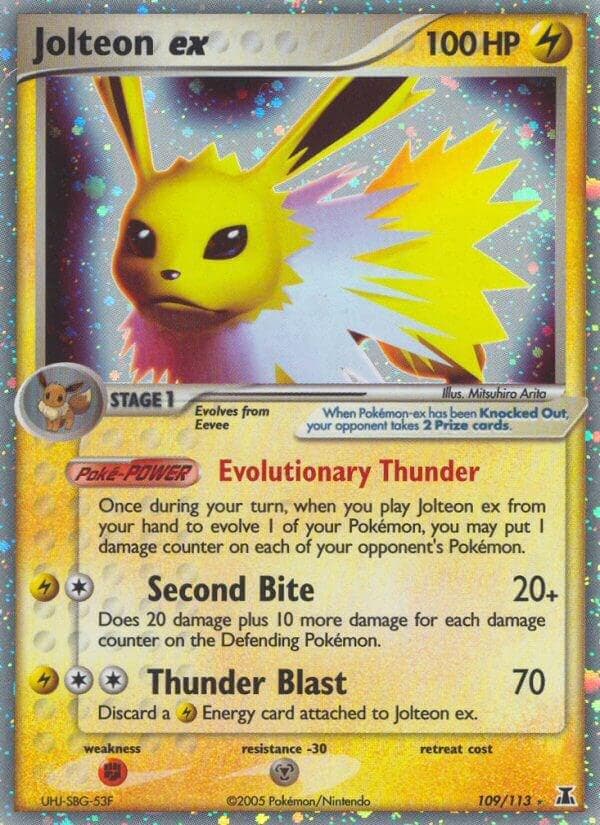 Jolteon EX #109 — Pokemon Delta Species