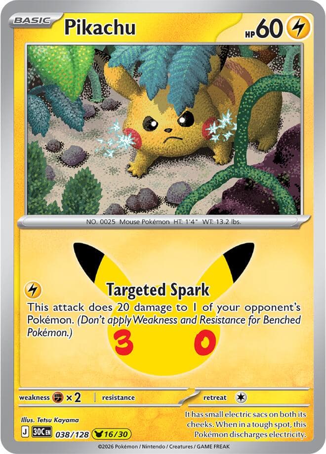Pikachu #38 — Pokemon 30th Celebration