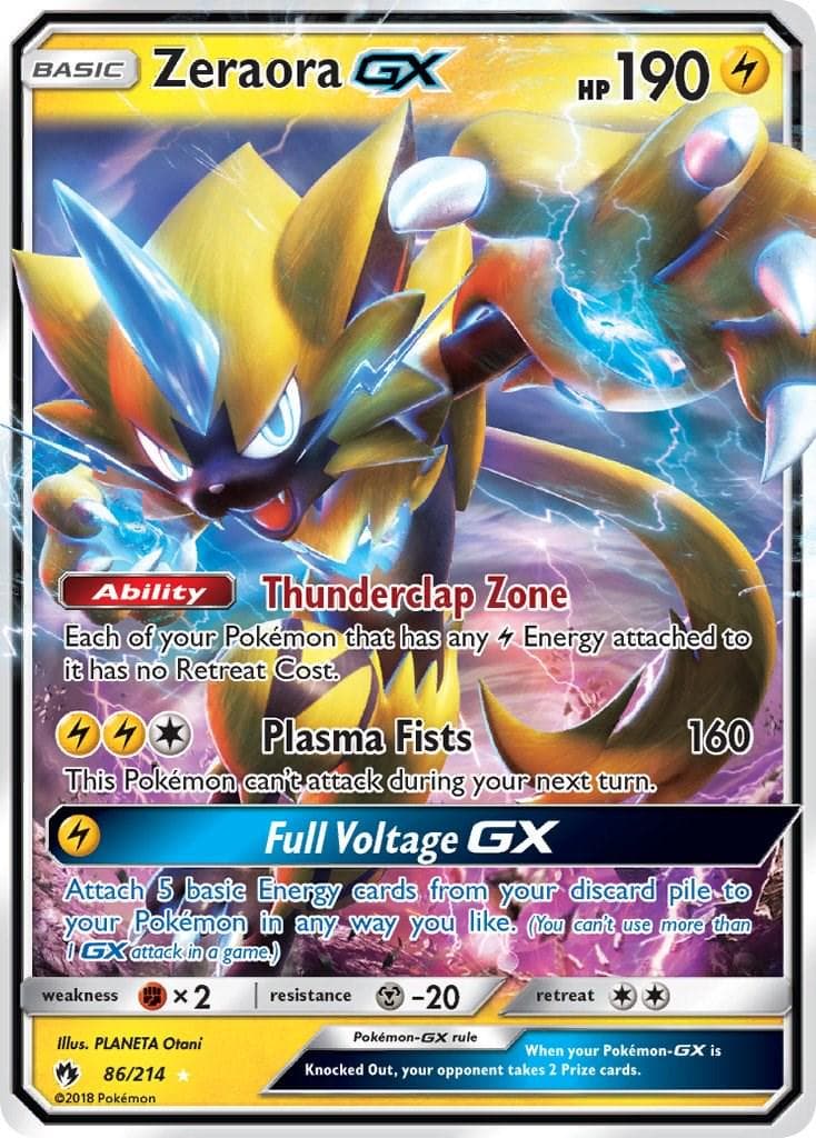 Zeraora GX #86 — Pokemon Lost Thunder